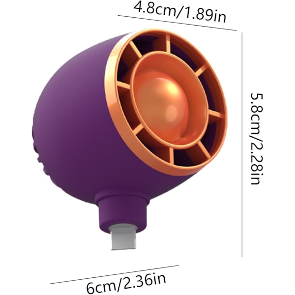 Liten bærbar lommetelefonvifte - USB-drevet 180 graders roterende mobiltelefonvifte - Energisparende mini plugg-in vifte mini vifte bærbar stille