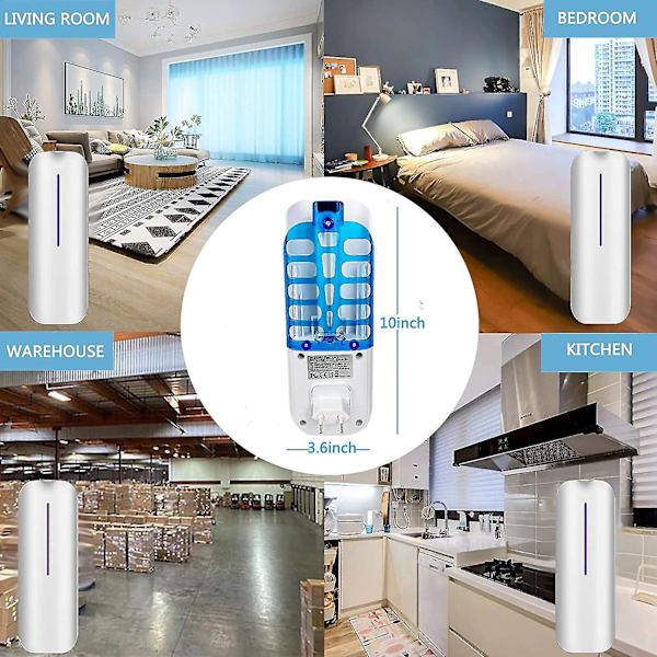Bug Zapper Tyst Myggdödare Fruktflugefällor För Inomhus, Inomhus Plug-in Flugfälla För Flugor, Fruktflugor, Eu-kontakt (vit)