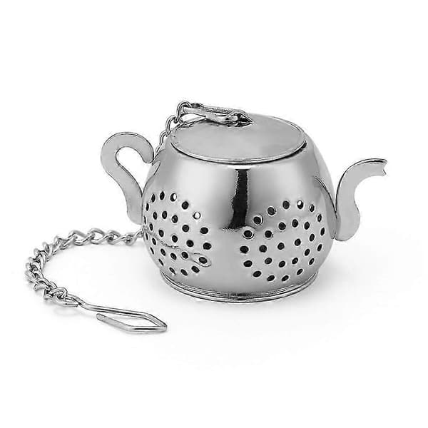 2025 Sølv Tekande Mønster Blad Te Infuser med Holdbart Krypteret Mesh Design til Kaffeblad Te eller Gløgg Krydderier
