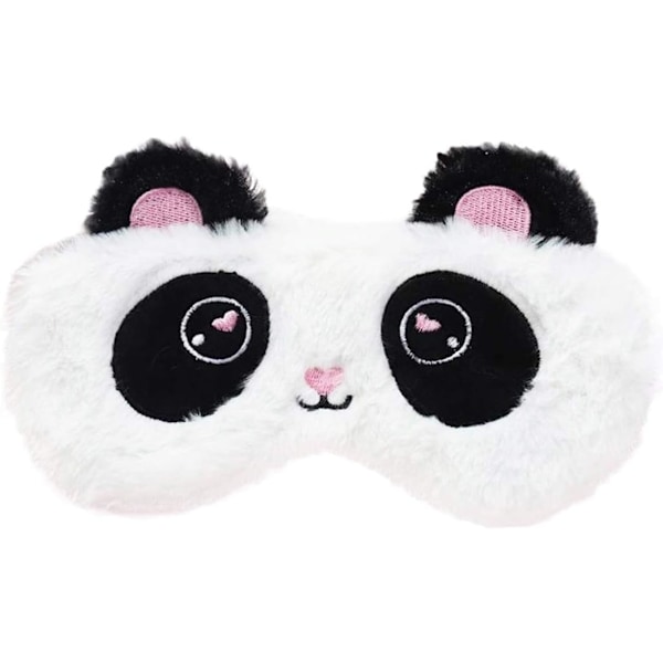 Söt Panda Sovmask Mjuk Fluffig Plysch Ögonbindel Rolig Nyhet Sovmask Ögonskydd Barn Nattlur Rese Meditation - Panda