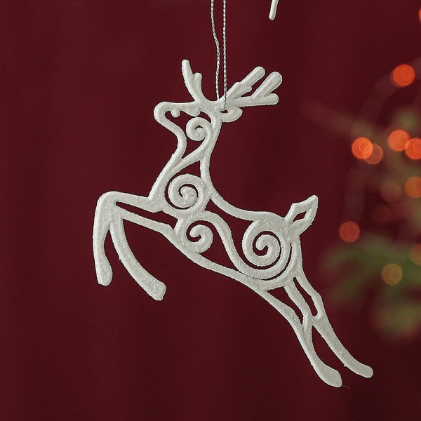 Kreativ julgran Heminredning Tillbehör Snowflake Angel Wings Älghänge Ornament A