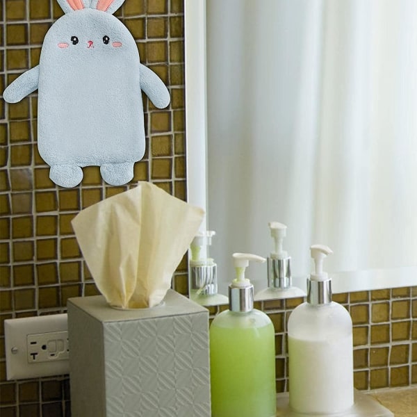 Håndklær, dekorative kaninhåndklær til kjøkken - tykke hengende håndklær
