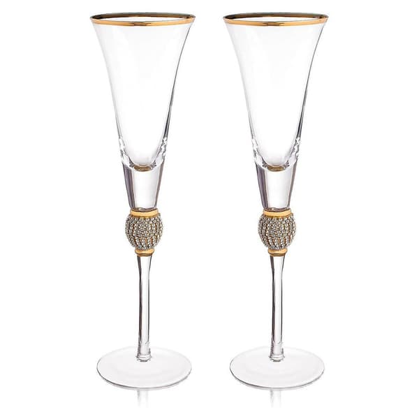 Elegant Set med 2 Champagneglas