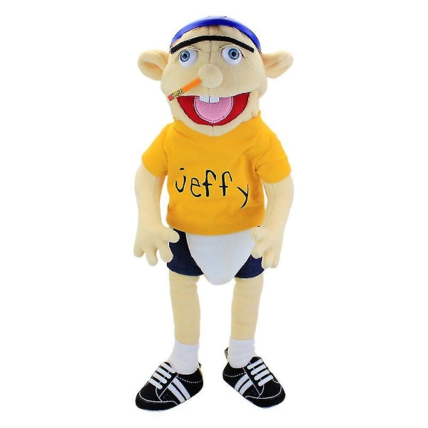 60 cm Jeffy Hat Hånddukke Jeffy Plysj Dukke Cosplay Lekespill Utstoppet dukke Julegaver for barn