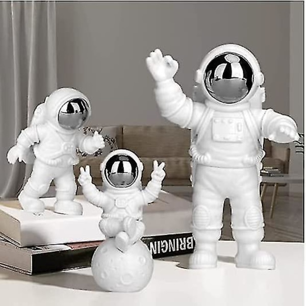 Pantslien Astronaut Ornamenter, Astronaut Fødselsdagsdekoration, Astronaut Statue, Astronaut Figur Kage Topper, Resin Astronaut, Astronaut Cake Topper