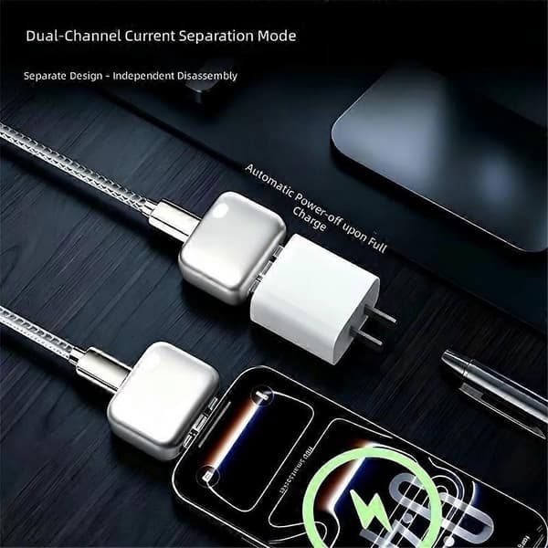 140W USB-C hurtiglading fulladet separator universell hurtiglading sikkerhetsadapter smart auto S