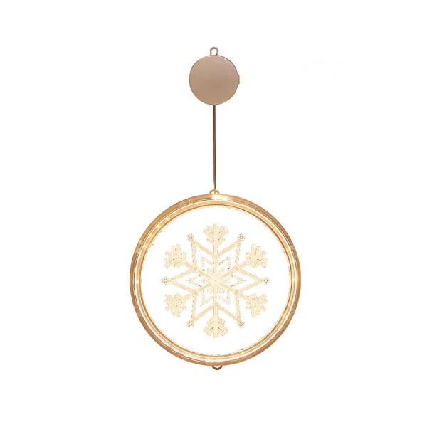 Julelys Dekor Hangende Fairy Lights Batteridrevet til vægvinduer Pathway Patio Decor 22cm Christmas Snowflake