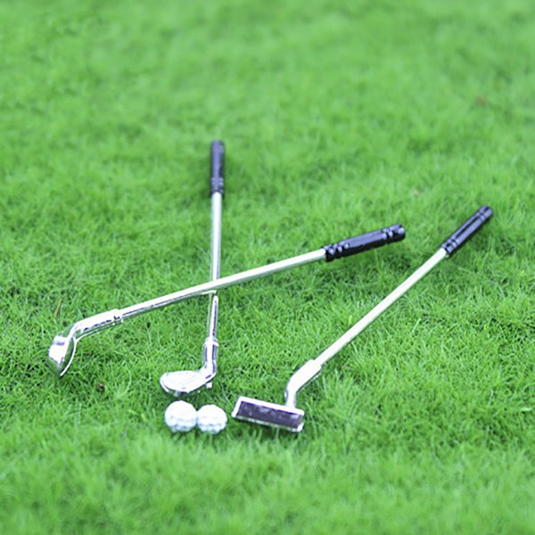 Simuleringsdekoration Dukkehus Miniature Scene Golfklubber Lad Som Om Leg