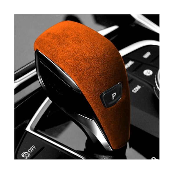 Til 3 Series 20-23 Orange Tumbled Læder Shifter Cover Beskyttende Cover Case