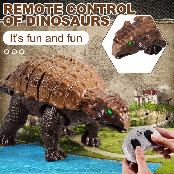 Dinosaur Remote Control Electric Simulation Ankylosaurus Back Lelu lapsille