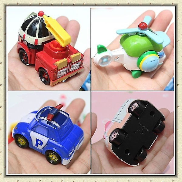 Rød robocar poli legetøj korea robot bil transformation legetøj bedste gaver børn børn z4509