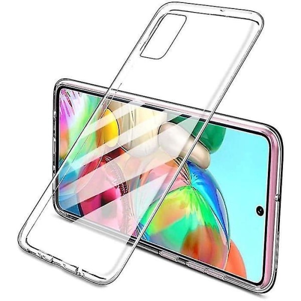 Etui og hærdet glasskærm Samsung Galaxy A71 6,7", ultratyndt silikone-geletui og perfekt pasform