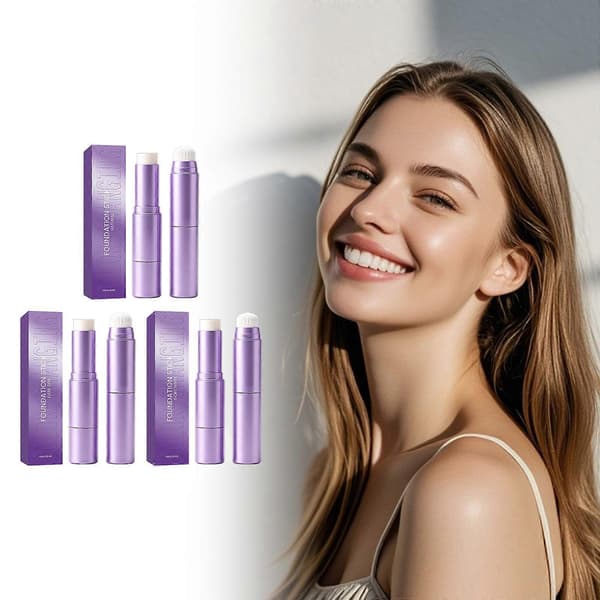 Fargeendrende Foundation Stick - 2-i-1 Selvjusterende Ansiktsmakeupkrem, Full Dekkevne Concealer Stick