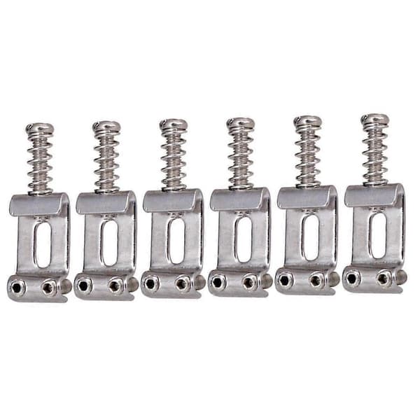 3X 6 X Gitarr Tremolo Stall Sadel Roller Bridge Tremolo Sadlar, Silver, Hög