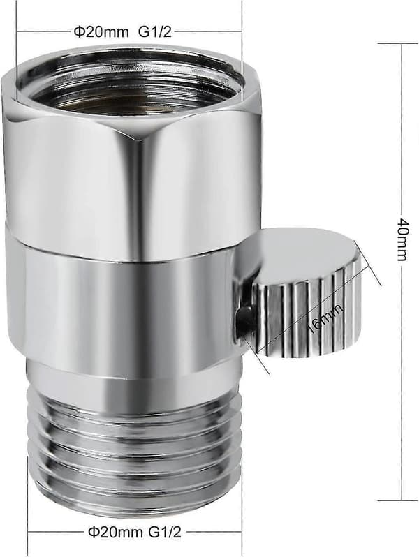 Brusehoved Stopventil Flowkontrol Stopventil Messing Vandhane Flowhastighed Universal Reservedel