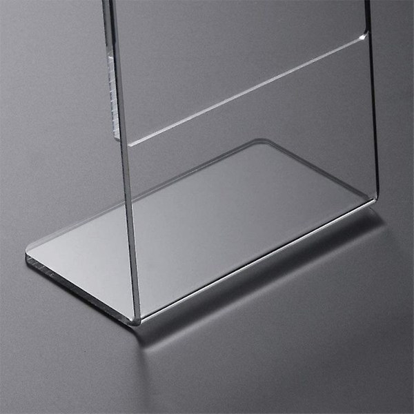 Akryl Slant Skylthållare Horisontell 8,5x11 tum 2-pack, Plastbord Menydisplay Stativ Hållare Landskap, Plexi Enstaka Annonsram för Restauranger, Hotell