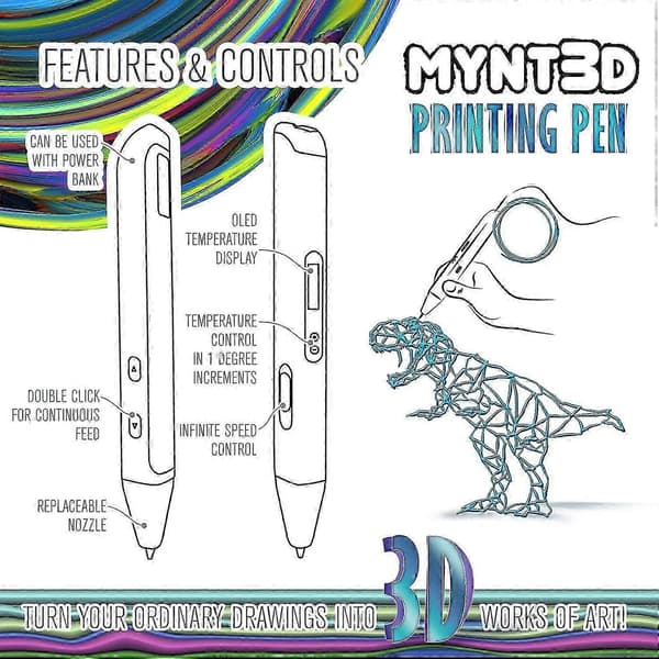 MYNT3D Professionell 3D-penna med OLED-display