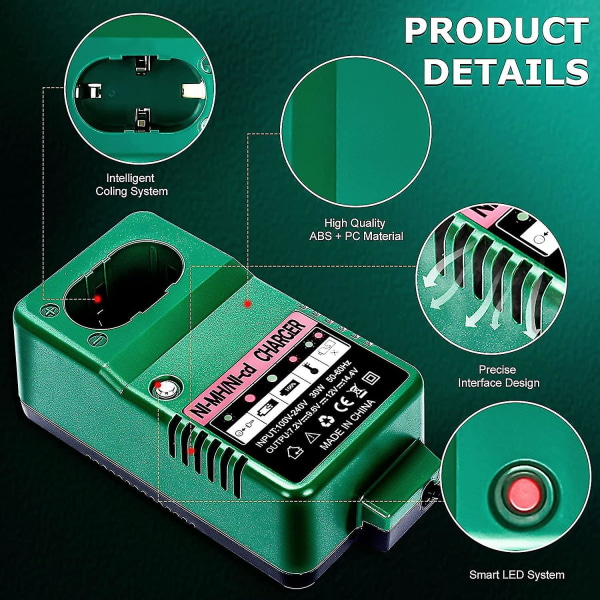 Ni-mh Ni-cd Batteriladdare för Hitachi Ds12dvf3 Eb1214s Eb1220bl Eb1220hl 324360 7.2v 9.6v 12v Ersättningsbatteriladdare