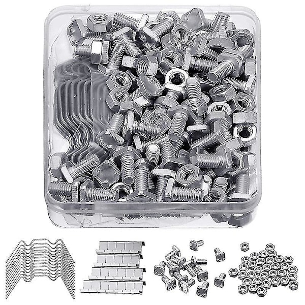 400 stk. drivhus reparations sæt inkl. 100 glasclips med wire clips 100z overlap clips og 100 gree