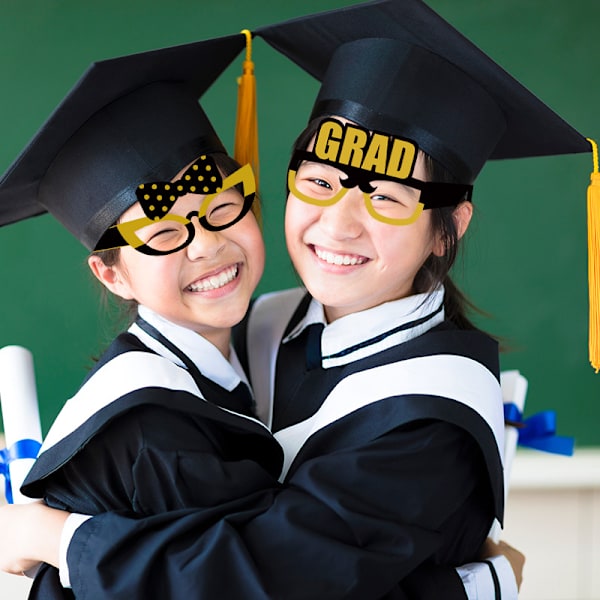 12 stk. Gradueringsbriller Shades Briller Kjole Rekvisitter Foto Rekvisitter Gradueringshat 2023 Fest Rekvisitter 2023 Gradueringsbriller Tillykke
