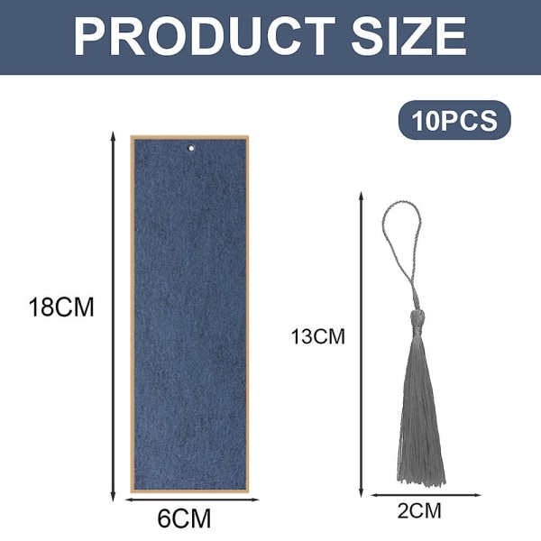 Kirjanmerkki 6*18cm, 10kpl Kirjanmerkki Tyhjä Kirjanmerkit Tupsuilla Diy-projekteihin Käsitöiden Tekoon Koristeluun Style 1
