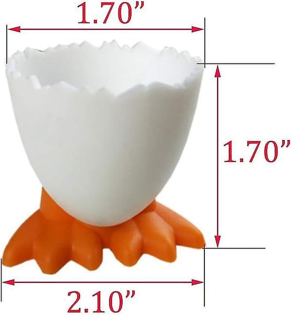 Æggebægersæt og æggeåbner i rustfrit stål (7 stk.)