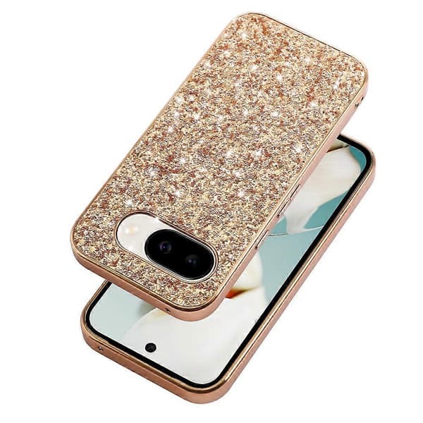 Kompatibel med Google Pixel 10a-deksel Galvanisering TPU + PC Glitrende Glitter Telefon Bakdeksel Blue