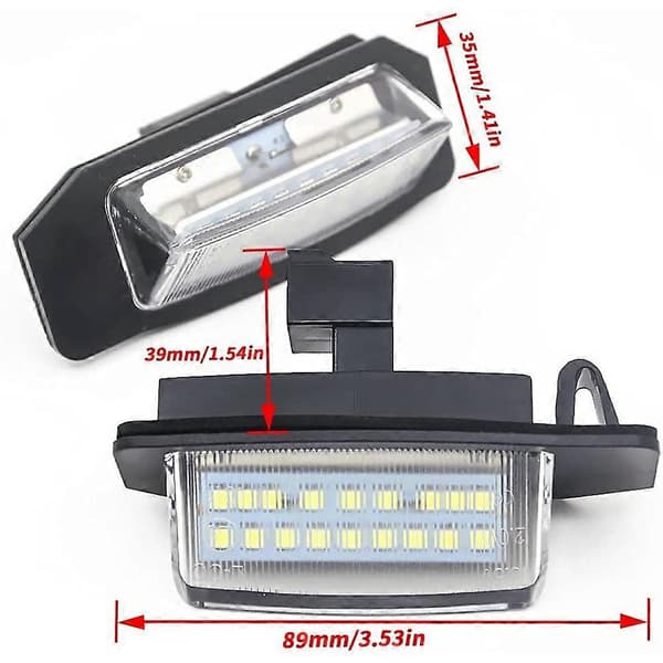 2 KPL LED-rekisterikilven valot