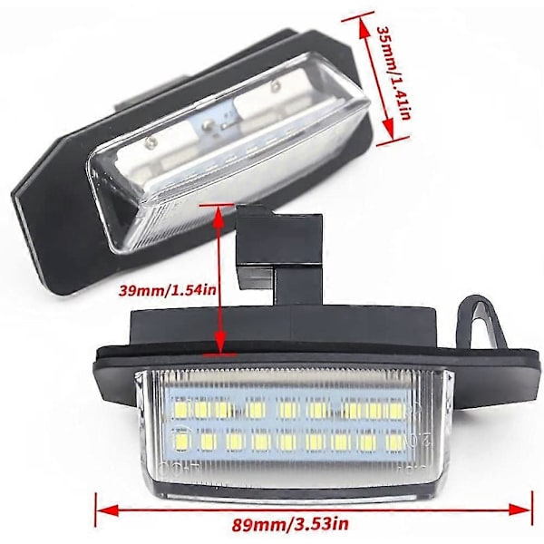 2 STK. LED-nummerpladelygter til