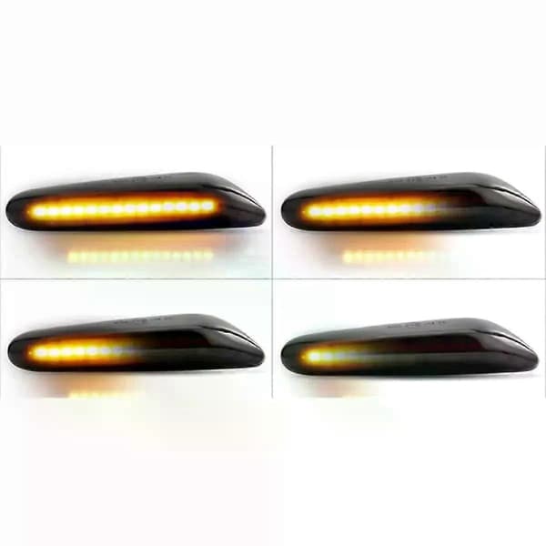 2PCS LED dynamisk blinkerslampa sidomarkeringslampa sekventiell blinkerlampa för -BMW E46 E36 E60 E61 E90 E91 E92 E93 X1 E84