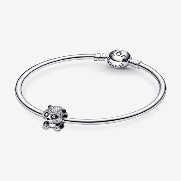 Pandora - Sparkling Cute Panda Charm - Sterling Silver iphone