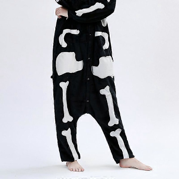 Uudet pyjama-asu, piirretty yhden osan luuranko pari pyjama flanelli kotivaatteet yhden osan nukkumiseen Skeleton S