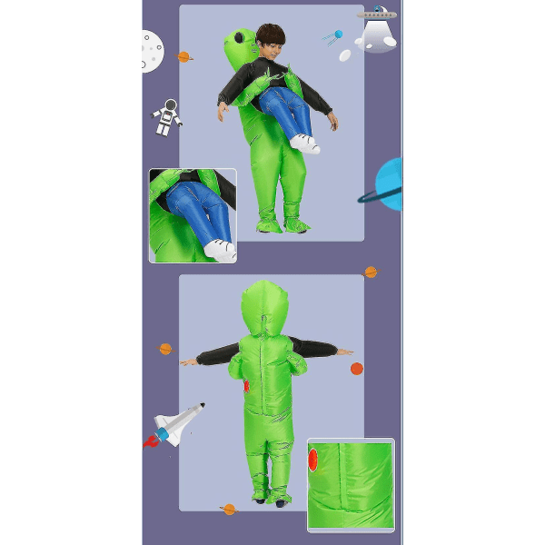 Alien oppblåsbare klær, morsomme Halloween-kostymer for barn