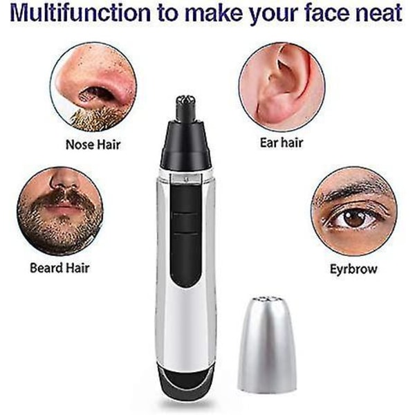 Näs- och örontrimmer för män Smärtfri Ansiktstrimmer för ögonbåge för män och kvinnor Elektrisk groomingtrimmer Clipper, batteridriven, våt och torr använd (