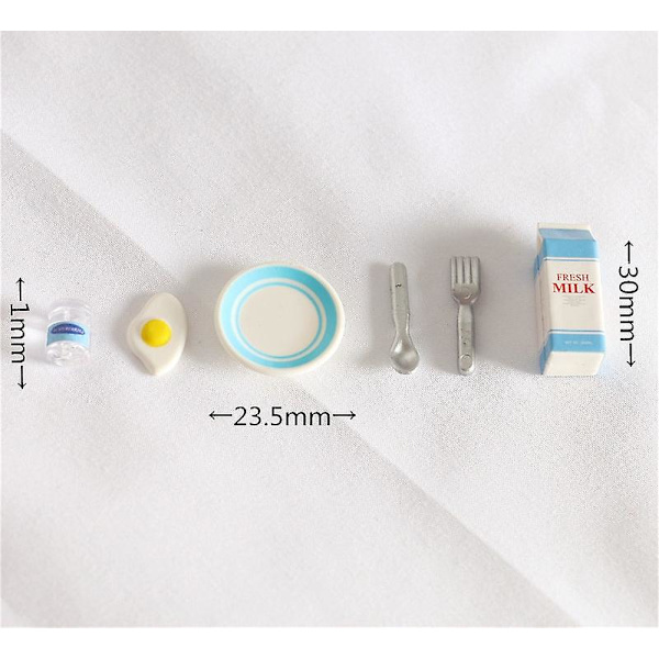 Miniatyyrihuonekalut Lelut Nuketalo DIY Koriste Tarvikkeet Mini Laatikoitu Muna Maito