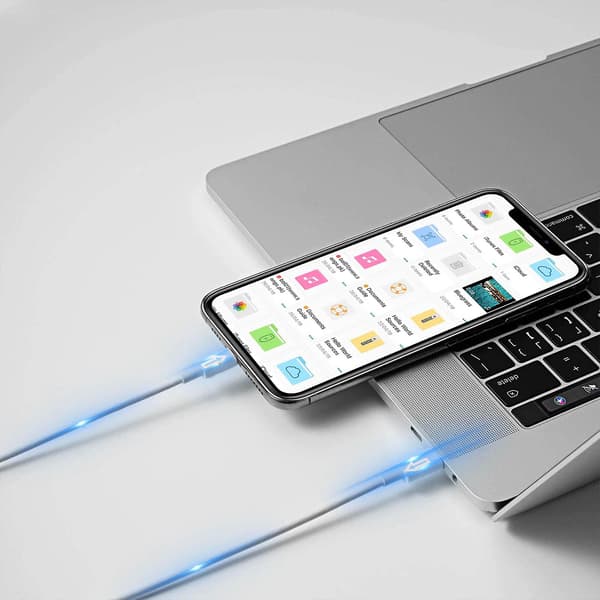 USB-C Kabel til Lightning Lading og Synkronisering Hurtiglading Resistent Silikon 1m White