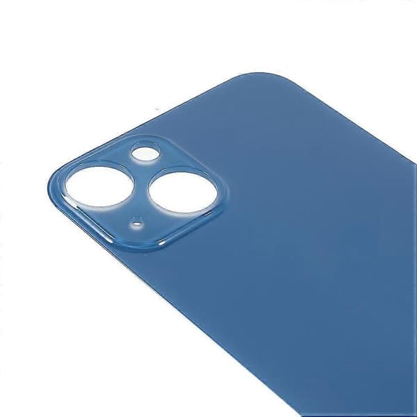 Batterideksel for iPhone 13 6.1 tommer, reservedel (Stort hull) Blue Blue