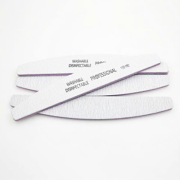 Professionelle neglefile vaskbare grus dobbeltsidede manicure neglebuffere til glatte og skinnende negle