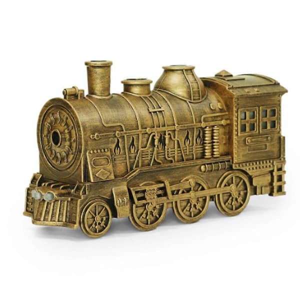 USB-luftfukter 300 ml togformet eterisk oljediffuser med stille kjølig tåke, 2 lys- og 2 tåkemoduser, aromaterapi A Bronze