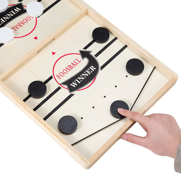 2023 Nytt Large Sling Puck-spill, Foosball Winner Board Game, Wooden Hockey Bordspill