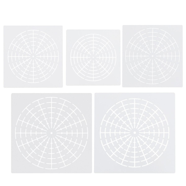 5 ark Mandala Dotting Stencil Gjenbrukbar Mandala Mal Stencil