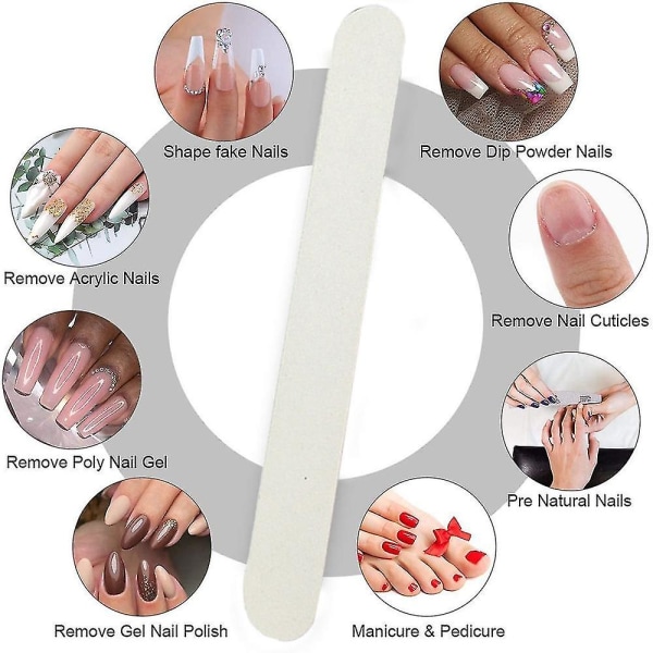 Neglefil Grit Emery Boards til negle 50 stk. Neglefil Kit til manicure pedicure negle Grov neglefil Stil 1