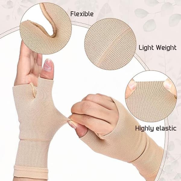 2 st Kompressionshandledsstöd Tumhandledsskena Andningsbart Handleds- och Tumstöd Elastiskt Handledsstöd Handstöd för Kvinnor Män Sport, M