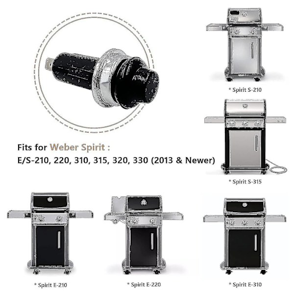 Reservedel til Weber Igniter Trykknap/afbryder, Passer til Weber Spirit E/s-210 220 310 315 320 330 Gasgrill, 7642 7643 Delvis Udskiftning