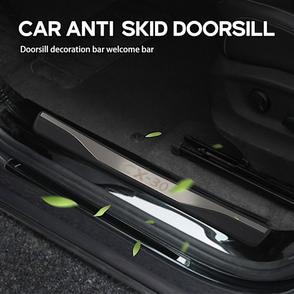 Tillbehör till tröskelskydd för bildörrar för Mazda Cx-30 Cx30 Rostfritt stål Scuff Pedal Protector Styl