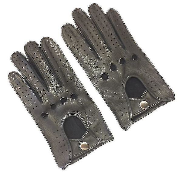 Fashion Herr Deerskin Handskar Körhandske Solid Vuxna Vantar Äkta Äkta Läder Yellow l