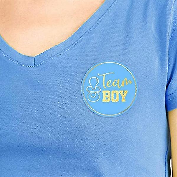 48 stykker Gender Reveal Stickers Spill Team Boy & Team Girl Perfect Gender Reveal Party Supplies Bo