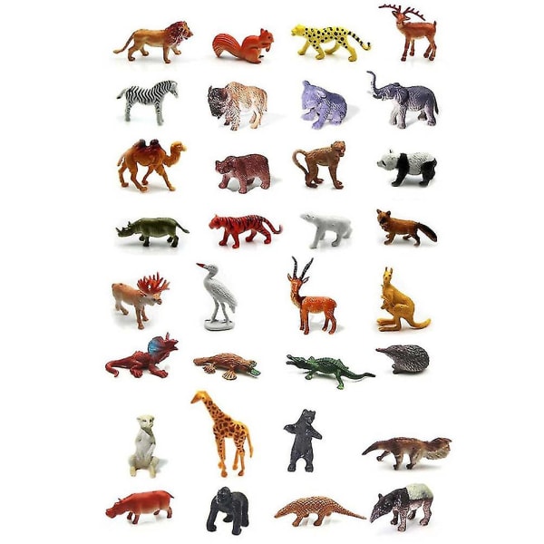 53 Pcs Animal Set Pvc Animal Animals Figures Toys Mini Jungle Animals Toys Educational Learning Toys Kids Gift