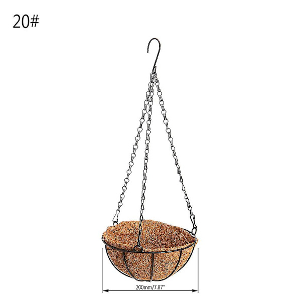 Hängande kokosnöt grönsak blomma kruka korg liners planter trädgård dekor järn konst