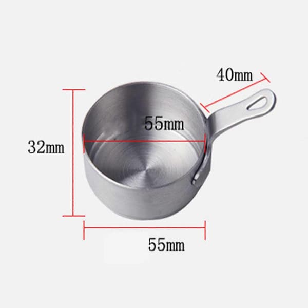 Sauskopp i rustfritt stål 50 ml Mini dyppeskål 55 mm diameter